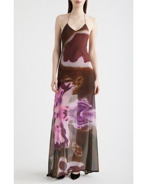 Feners Balita Mesh Maxi Dress - Multicolor
