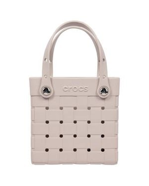 Crocs™ Small Woven Style Crossbody Tote With Top Handles And Removeable Crossbody Strap - Pink