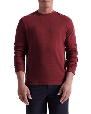 Bugatchi Orion Ottoman Long Sleeve T-Shirt - Red