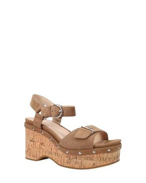 Pelle Moda Ciana Ankle Strap Platform Wedge Sandal - Multicolor