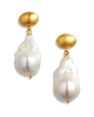 Dean Davidson Florence Baroque Pearl Drop Earrings - White