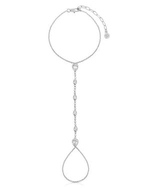 Ettika Aphrodite Cubic Zirconia Hand Chain - White