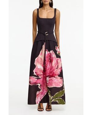 Acler Actonhill Floral Print Cocktail Dress - Red