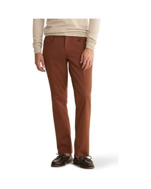 WARP+WEFT Ord Straight Leg Twill Pants - Brown