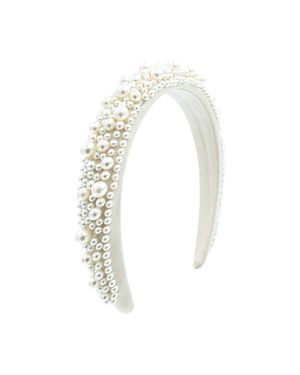 Tulle Royal Tiara Headband - White