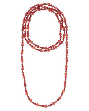 Jennifer Behr Veda Semiprecious Bead Necklace - Red