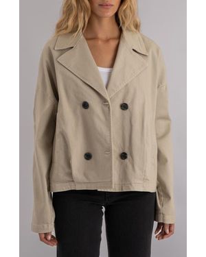 Kut From The Kloth Willow Notch Collar Double Breasted Jacket - Natural