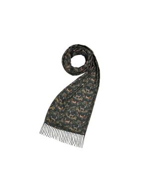 Fable England Into The Woods Tassel Scarf - Black