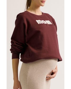 Cache Coeur Mom Maternity & Nursing Sweatshirt - Red