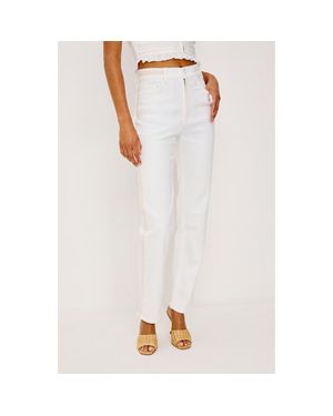 Rails Topanga Embroidered Detail High Waist Jeans - White