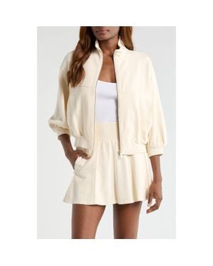 UGG Kayleigh Zip Front Jacket - Natural