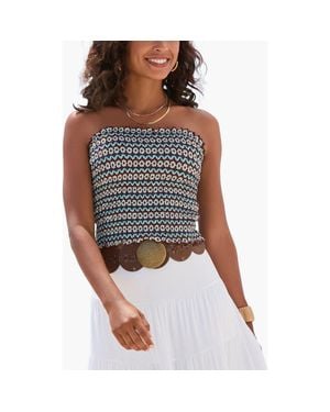 Lascana Smocked Strapless Top - Black