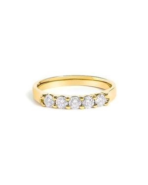 Haus of Brilliance 14K 1/2 Ctw Diamond 5 Stone Band Ring - Metallic