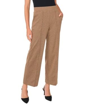 Vince Camuto Pintuck Front Wide Leg Ankle Pants - Brown