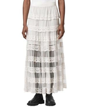 AllSaints Maggie Lace Ruffle Maxi Skirt - Multicolor