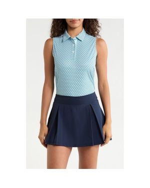 Swannies Gigi Sleeveless Polo Top - Blue