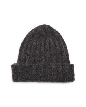 Johnstons of Elgin Byrne Cashmere & Silk Beanie - Black