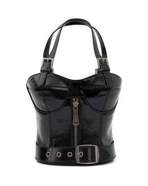 Jeffrey Campbell Bodice Leather Handbag - Black