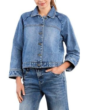 HINT OF BLU Boxy Denim Jacket - Blue