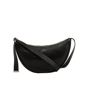Sandro Small Leather Hobo Bag - Black