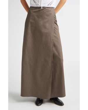 KÚR Long Wrap Skirt - Brown