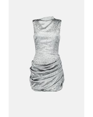 Saemdi Crinkled Tulip Dress - White