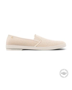 Rivieras Classic Canvas & Mesh Slip-On Loafer - White