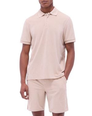 Bugatchi Cotton Blend French Terry Polo - Pink