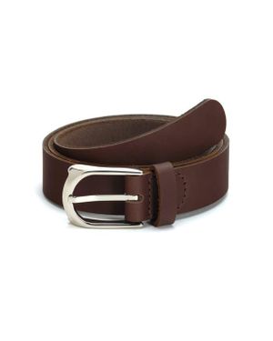 EZRA ARTHUR Horseshoe Buckle Leather Belt 30Mm - Brown
