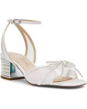 Betsey Johnson Cody Ankle Strap Sandal - White