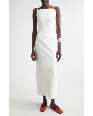 Givenchy Sliced Crepe Cady Column Dress - White
