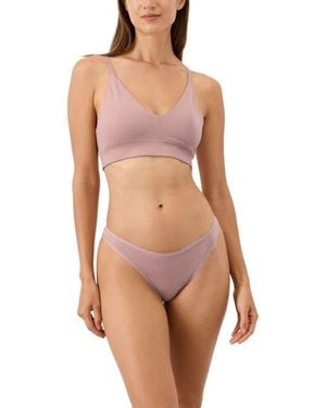 Pact Everyday Classic Fit Thong 5-Pack Made With Organic Cotton - Purple