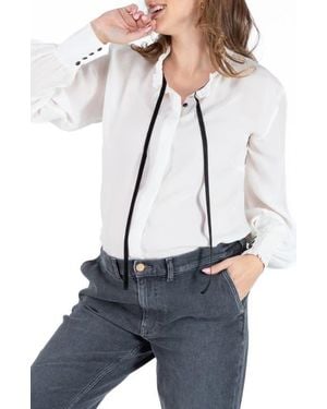 Cache Coeur Scarlett Pregnancy And Nursing Blouse - Blue