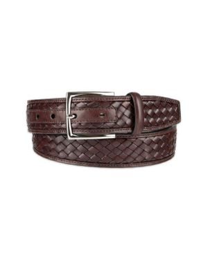 Cole Haan Woven Leather Belt - Brown