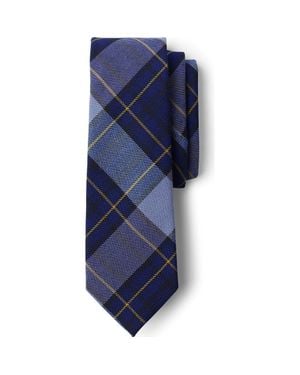 Lands' End School Uniform Kids Plaid To Be Tied Tie - Blue