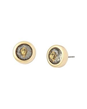 Kurt Geiger Round Stone Stud Earrings - Metallic