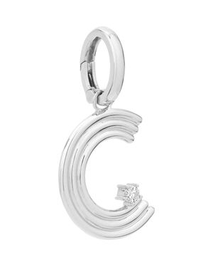 Adina Reyter Groovy Letter Charm Pendant - White