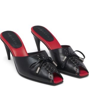 McQueen Lexie Peep Toe Sandal - Red