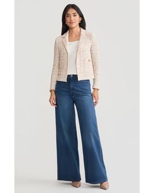 Misook Heritage Melange Tweed Knit Jacket - Natural