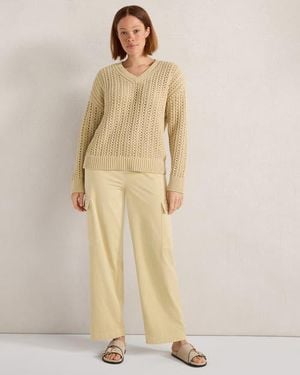 Haven Well Within Garment-Dyed Organic Cotton Jersey Relaxed Cargo Pants - Natural