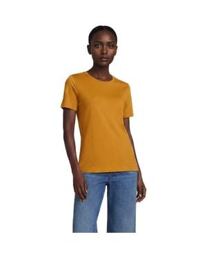 Lands' End Supima Cotton Crew Neck T-Shirt - Orange