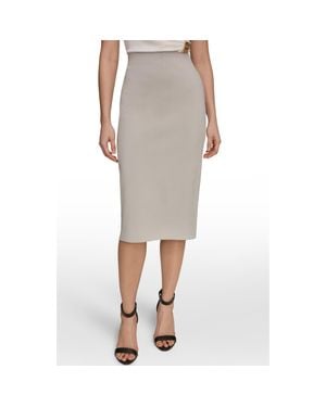 Donna Karan Sweater Pencil Skirt - Gray