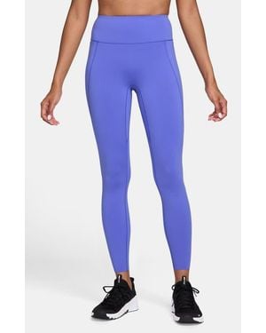 Nike Universa Medium-Support High-Waisted Pocket 7/8 Leggings - Blue