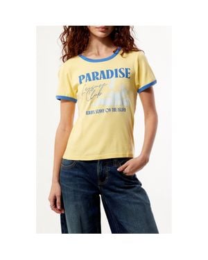 PacSun Paradise Skimmer Ringer Graphic T-Shirt - Blue