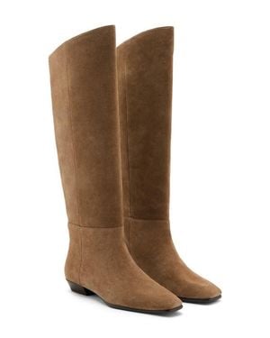 Mango Suede Knee High Boot - Brown