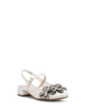 Betsey Johnson Kids' Sofya Slingback Pump - White