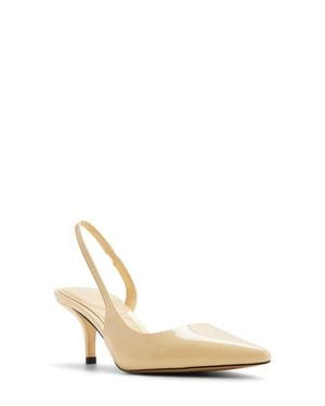 ALDO Stessy Low Slingback Half D'Orsay Pointed Toe Pump - White