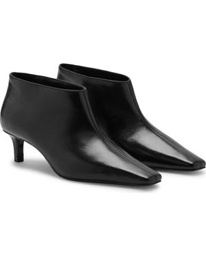 Mango Kitten Heel Bootie - Black