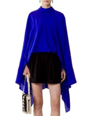 Lanvin Silk Loose-Fit Top - Blue