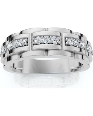 Bliss Diamond Vs .54Ct Natural Diamond Wedding Ring 14K Anniversary Band - Metallic